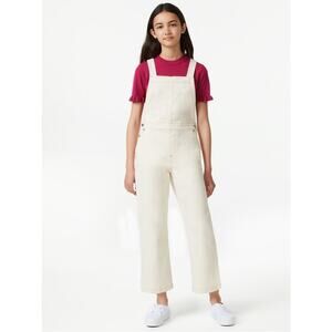 Free Assembly Girls Cropped Denim Overalls - Size 14